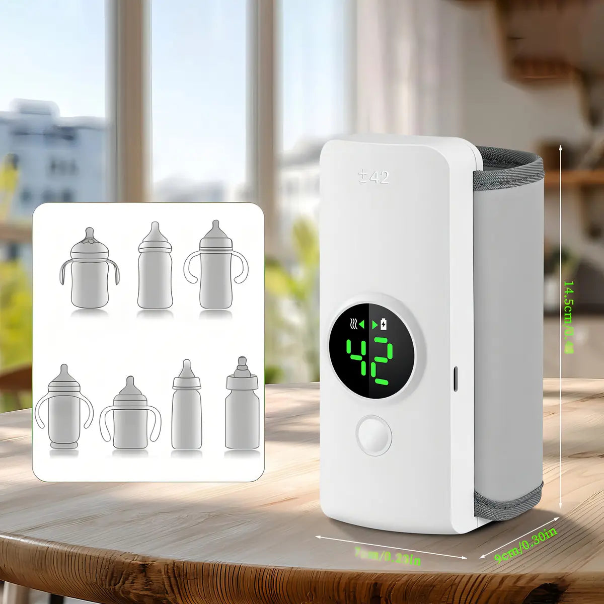 Calentador de mamaderas portátil