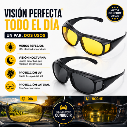 SET 2 LENTES DE CONDUCCIÓN DÍA Y NOCHE