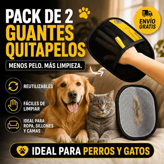 Pack 2 guantes quitapelos