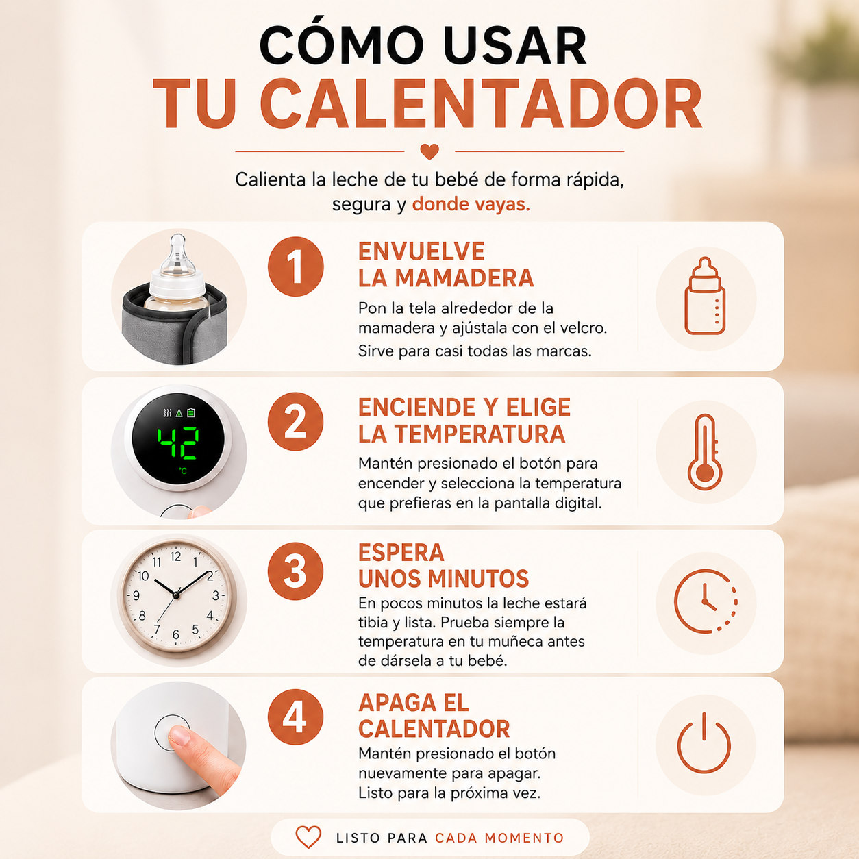 Calentador Portátil de Mamaderas