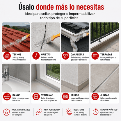 Pack x3 Sellador 300 cc - Protege de goteras y filtraciones